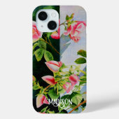 Mooie roze rood witte rozen waterverf bloemenmolen Case-Mate iPhone case (Achterkant)