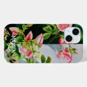 Mooie roze rood witte rozen waterverf bloemenmolen Case-Mate iPhone case (Achterkant (horizontaal))
