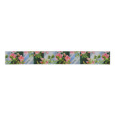 Mooie roze rood witte rozen waterverf bloemenmolen grosgrain lint (Voorkant)