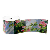 Mooie roze rood witte rozen waterverf bloemenmolen grosgrain lint (Spoel)