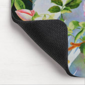 Mooie roze rood witte rozen waterverf bloemenmolen muismat (Hoek)