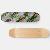 Mooie roze rood witte rozen waterverf bloemenmolen persoonlijk skateboard (Horizontaal)