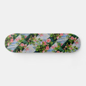 Mooie roze rood witte rozen waterverf bloemenmolen persoonlijk skateboard (Horizontaal)