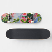 Mooie roze rood witte rozen waterverf bloemenmolen persoonlijk skateboard (Horizontaal)