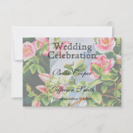 Mooie roze rood witte rozen waterverf bloemenmolen save the date