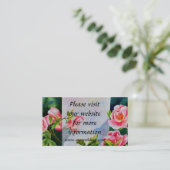 Mooie roze rood witte rozen waterverf bloemenmolen visitekaartje (Staand voorkant)