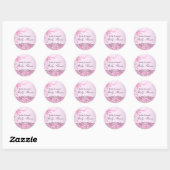 Mooie Roze Roos Baby Shower Sticker (Vel)