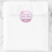 Mooie Roze Roos Baby Shower Sticker (Tas)