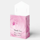 Mooie roze roos bloem foto afdrukken bruiloft bedankdoosjes (Geopend)