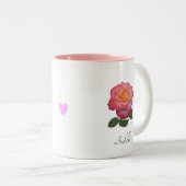 Mooie roze roos bloem mok (Voorkant rechts)