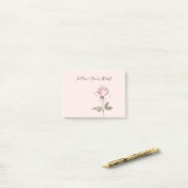 Mooie Roze Roos Bloem Post-it® Notes (Op bureau)