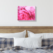 Mooie roze roos bloem stijlvolle moderne bloemstuk canvas afdruk (Insitu (Slaapkamer))