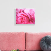 Mooie roze roos bloem stijlvolle moderne bloemstuk canvas afdruk (Insitu (Woonkamer))