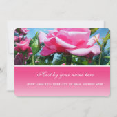 Mooie roze roos bloem Valentijnsdag feest Kaart (Achterkant)