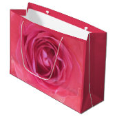 Mooie Roze Roos Groot Cadeauzakje (Voorkant Gekanteld)