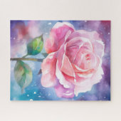 Mooie Roze Roos Legpuzzel (Horizontaal)