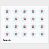 Mooie Roze Roos Met Liefde Sticker (Vel)