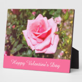 mooie roze roos met zoete harten fotoplaat (Zijkant)