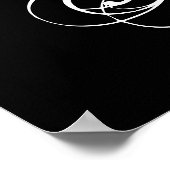 MOOIE ROZE ROOS MONOGRAM POSTER (Hoek)