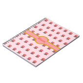 Mooie Roze Roos Patroon Notitieboek (Linkerzijde)