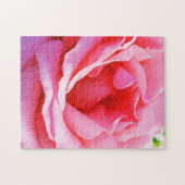 Mooie roze roos Puzzel (Horizontaal)