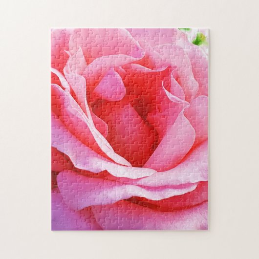 Mooie roze roos Puzzel (Verticaal)