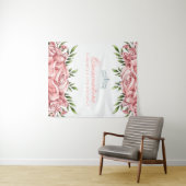 Mooie Roze Roos | Quinceanera achtergrond Wandkleed (In Situ (horizontaal))