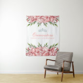 Mooie Roze Roos | Quinceanera achtergrond Wandkleed (In situ)