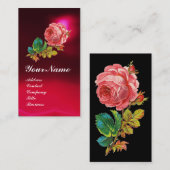 MOOIE ROZE ROOS, Rode Bourgogne Visitekaartje (Voorkant / Achterkant)
