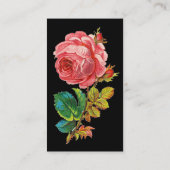 MOOIE ROZE ROOS, Rode Bourgogne Visitekaartje (Achterkant)