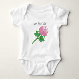 Mooie roze roos romper
