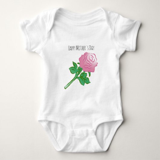 Mooie roze roos romper (Voorkant)