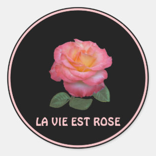 Mooie Roze Roos Ronde Sticker