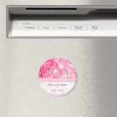 Mooie Roze Roos Save the Date Magneet (Insitu (Vaatwasser))