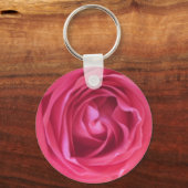 Mooie Roze Roos Sleutelhanger (Voorkant)