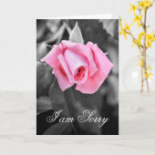 Mooie roze roos, sorry voor de bloemenkaart kaart (Gele Bloem)