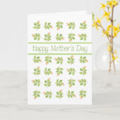 Mooie Roze Rosebuds op Wit Moederdag Kaart (Gele Bloem)