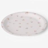 mooie roze roze blaadjes papieren bordje (Gekanteld)