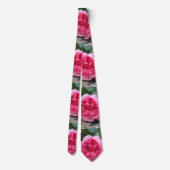 Mooie roze roze bloemen botanisch Mannen Stropdas (Achterkant)