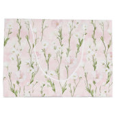 Mooie Roze Roze Bloemige Bruiloftsdouche Groot Cadeauzakje (Achterkant)