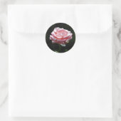 Mooie roze roze close-up ronde sticker (Tas)