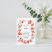 Mooie roze, roze doucheboeken voor Baby Informatiekaartje (Staand voorkant)