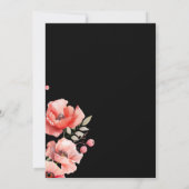 Mooie roze roze en rode papaverbruine bruine bruil kaart (Achterkant)