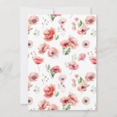 Mooie roze roze en roodbruine Baby shower Kaart (Achterkant)