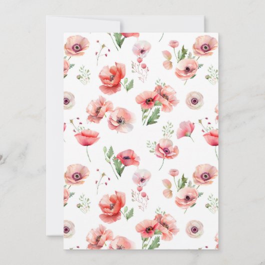 Mooie roze roze en roodbruine Baby shower Kaart (Achterkant)