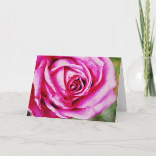 Mooie roze roze fotokaart kaart