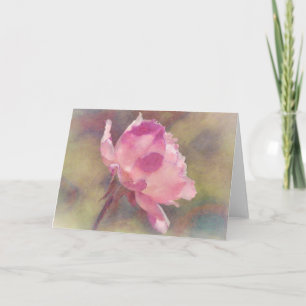 Mooie roze roze fotokaart kaart