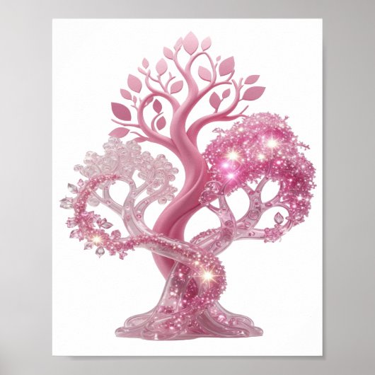 Mooie Roze ROZE GLITTER BOOM Poster (Voorkant)