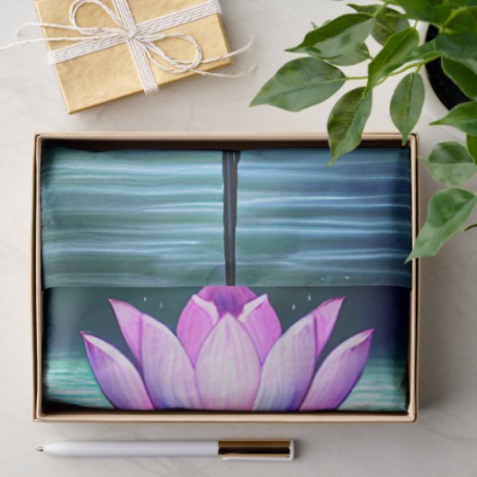 Mooie, roze, roze lotusventilator tissuepapier (Geschenk)