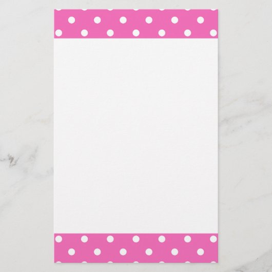 Mooie, roze, roze pokstippen briefpapier (Voorkant)